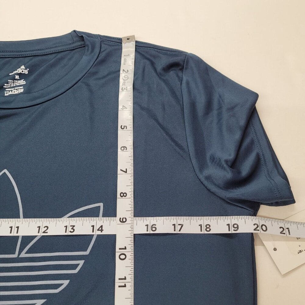adidas Women's Short Sleeve Tee in Navy with White Logo - Picture 9 of 11